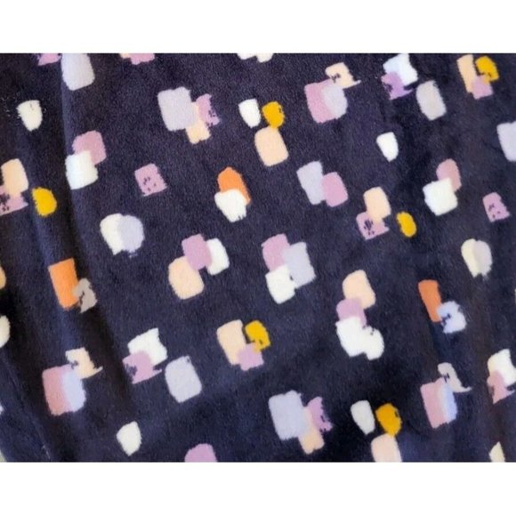 Cuddl Duds 2pc Long Sleeve Purple Abstract Print Pajamas Sz M Pockets Plush - Picture 2 of 8